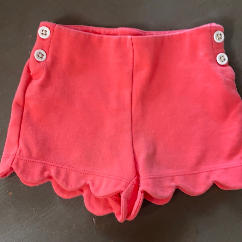 Janie and Jack Pink Shorts with Scalloped Edges